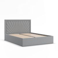 Łóżko Ramowe VASTO JASNY SZARY Tapicerowane Podwójne 160x200