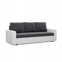 KANAPA LUNA Rozkładana Wygodna BONELL Funkcja Spania CIEMNY SZARY BIAŁY