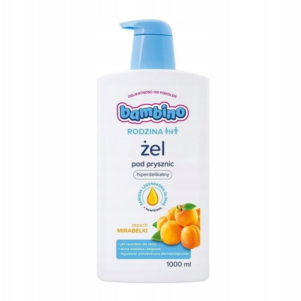 Bambino żel pod prysznic mirabelka 1L zdjęcie 1