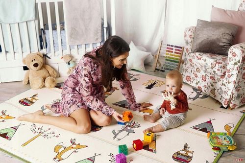 MATA EDUKACYJNA PIANKOWA DLA DZIECI DWUSTRONNA XPE 180x150 GRUBA 1CM na Arena.pl