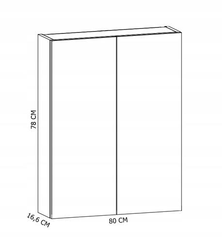 Szafka wisząca EVA 80 nad geberit  dąb craft złoty (W1) na Arena.pl