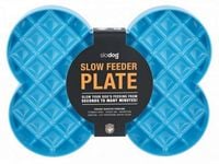 Duża miska dla psa spowalniająca jedzenie SloDog Slow Feeder kość turkusowa