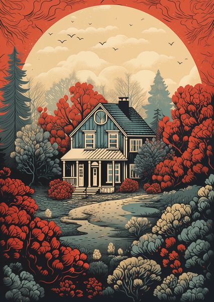 Plakat 42x59,4cm Idylla Rustykalna zdjęcie 1