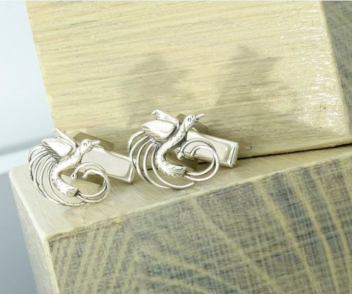 Spinki do mankietów ptak Feniks nieśmiertelność na Arena.pl