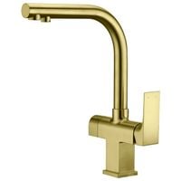 Blue Water Sora Antyczny Mosiądz Trójdrożna bateria kuchenna