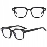 Okulary Nerdy Zerówki do KOMPUTERA TV Smartfon BLUE LIGHT Czarne STYLION