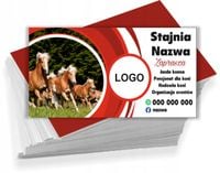 Wizytówki reklamowe firmowe 200 szt różne wzory STAJNIA TWOJA NAZWA
