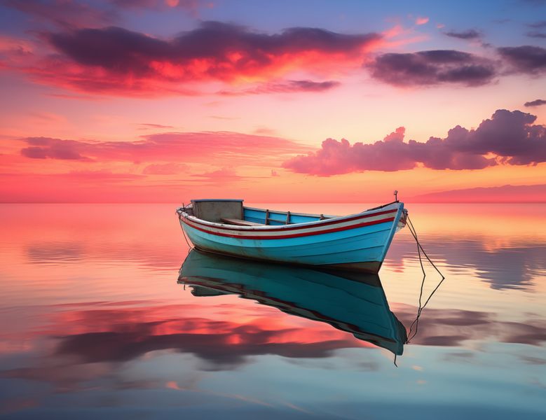 Plakat 65x50cm Spokój przed Połowem zdjęcie 1