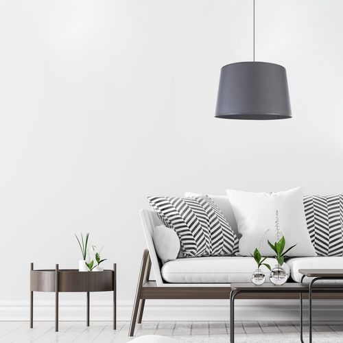 Wisząca lampa abażurowa Maja 1881 TK Lighting do salonu szara grafitowa na Arena.pl