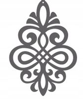 Zawieszka dekor ozdoba ażurowa dekoracja Z1 szara