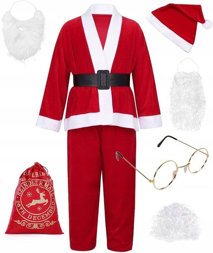 9W1 ZESTAW KOSTIUM ŚWIĘTEGO MIKLOŁAJA STRÓJ PRZEBRANIE PROFESJONALNY ŚWIĘTA na Arena.pl