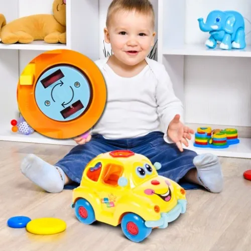 AUTO SORTER SAMOCHÓD Z KLOCKAMI NA BATERIĘ AUTKO WESOŁEK DLA DZIECI KLOCKI na Arena.pl