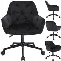 fotel largo czarny na czarnej stopie