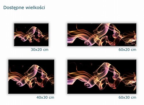 SZKLANA DESKA KUCHENNA 60x20 345c Płomienna fala na Arena.pl