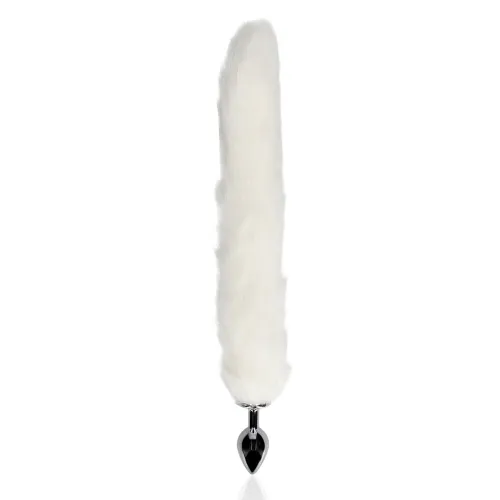 ouch! by shots fox tail plug metalowy z puszystym ogonem srebrny na Arena.pl