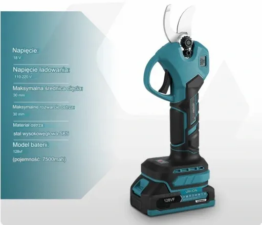 SEKATOR ELEKTRYCZNY AKUMULATOROWY 2X BATERIA 30mm COmmon zdjęcie 2