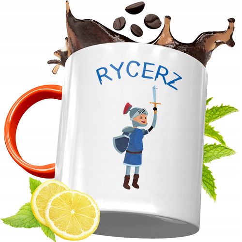 Kubek Pomarańczowy Dla Dzieci Na Dzień Dziecka Z Nadrukiem Ze Zdjęciem na Arena.pl