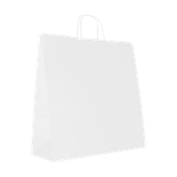 Torba papierowa 40 x 14 x 40 cm, 100 szt. biała AWIH