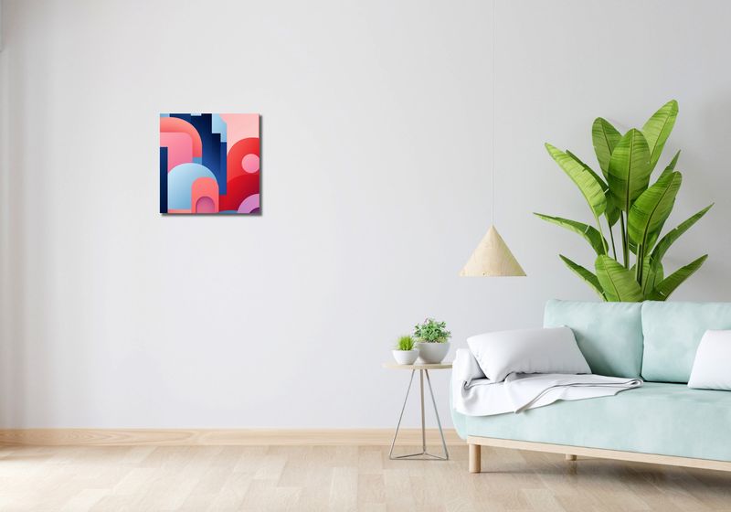 Obraz 40x40cm Miasto Kolorów zdjęcie 2