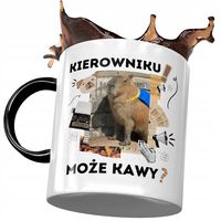 Kubek Czarny Kapibara Na Urodziny Imieniny Prezent Z Nadrukiem Ze Zdjęciem