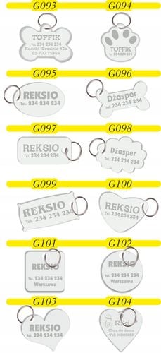 IDENTYFIKATOR ADRESÓWKA dla psa Z GRAWEREM KOŚĆ na Arena.pl