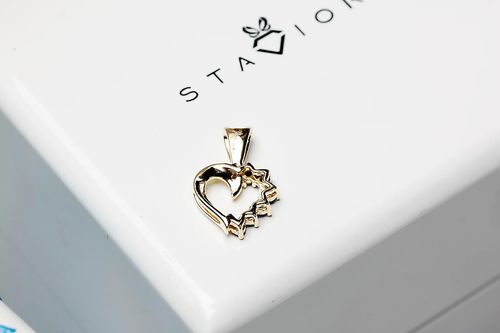 wisiorek serce złoto szafiry diament na Arena.pl