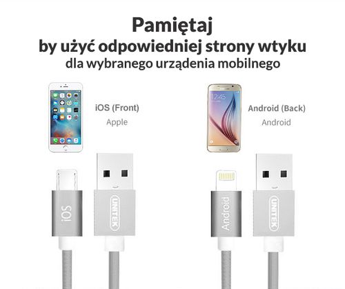 UNITEK | KABEL MICRO USB LIGHTNING 2w1 IPHONE LG na Arena.pl