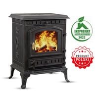 PIEC ŻELIWNY PIECYK KOZA KOMINEK ATENA CZARNA  9KW DO SALONU SOLIDNA