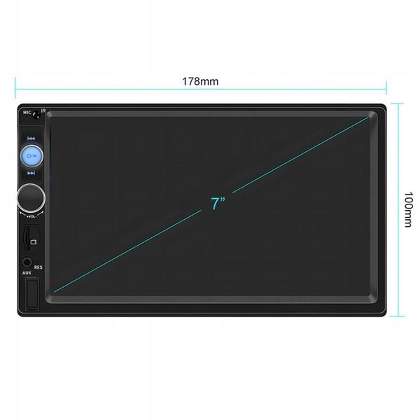 RADIO SAMOCHODOWE BLUETOOTH 1 DIN 7" USB MICRO SD 4x45W DOTYKOWY EKRAN zdjęcie 7