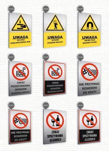 Tabliczka znak informacyjny 30x20 NIE URUCHAMIAĆ Nierdzewna SREBRNA na Arena.pl