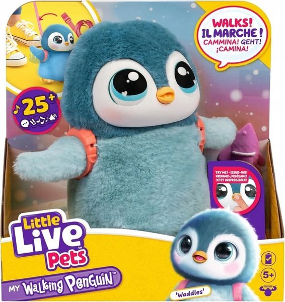 LITTLE LIVE PETS PINGWINEK CHODZĄCY COBI PINGWIN NIEBIESKI zdjęcie 12