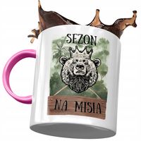 Kubek Różowy Z Misiem Miś Słodki Na Prezent Z Nadrukiem Ze Zdjęciem