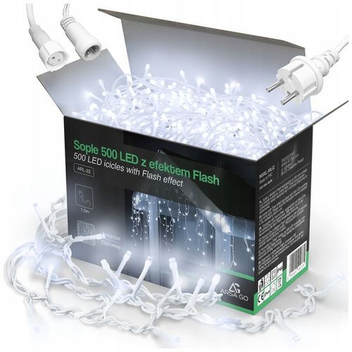 SOPLE LED 500 LAMPKI ZIMNE WISZĄCE 24M ZEWNĘTRZNE WEWNĘTRZNE EFEKT FLASH na Arena.pl