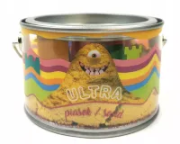 UltraPiasek. Puszka 200 g + 5 foremek (zamek), żółty