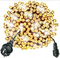 Zewnętrzne Lampki LED 1000 z Białym Ciepłym Światłem i FLASH