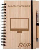 Zestaw Notatnik A5 notes PERSONALIZOWANY GRAWER prezent DLA INFORMATYKA