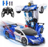 ROBOT POLICJA SAMOCHÓD 2W1 AUTO ROBOT ZDALNIE STEROWANY PILOT PREZENT