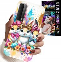 ETUI DO HUAWEI P SMART 2021 - KRÓLICZKI, ŚWIĄTECZNE, KRÓLIK, WIELKANOC