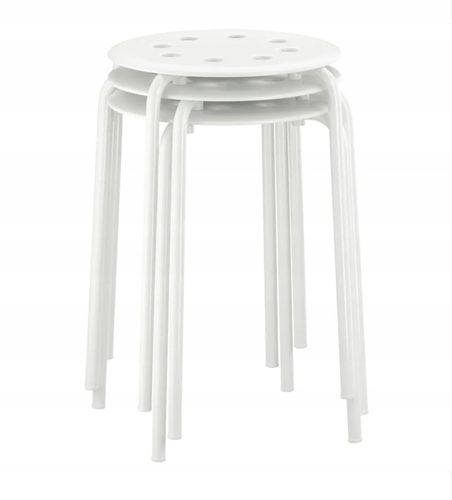 IKEA STOŁEK TABORET KRZESŁO KUCHENNE BIAŁY na Arena.pl