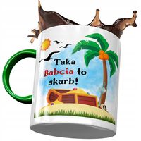 Kubek Zielony Dla Babci Babuni Na Dzień Babci Z Nadrukiem Ze Zdjęciem