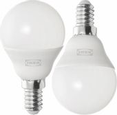 Żarówka LED E14 470lm 4000K neutralna biała kula opalowa IKEA SOLHETTA 2 szt.