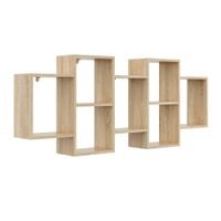 Duża półka ścienna, regał wiszący, 161x18x66, sonoma, mat | TYLETEGOTU