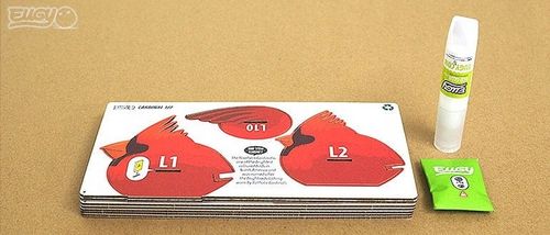 PTAK KARDYNAŁ SZKARŁATNY Układanka 3D EUGY na Arena.pl