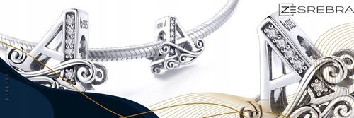 CHARMS LITERKA A srebro 925 srebrna litera koralik zawieszka charms pr S925 na Arena.pl