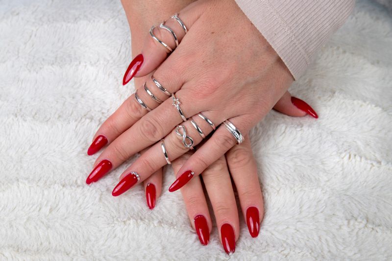 Srebrny ZESTAW PIERŚCIONKÓW RETRO PUNK BOHO 04 zdjęcie 2