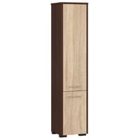 Regał łazienkowy, słupek, drzwi, ELION, 30x30x140, wenge | TYLETEGOTU