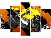 100CM 150CM OBRAZ 5 ELEM SZYBKA MASZYNA ŚCIENNY