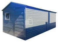 Schowek Domek Ogrodowy 3x6 - Drzwi Okno - Antracyt Dach Dwuspadowy ID649