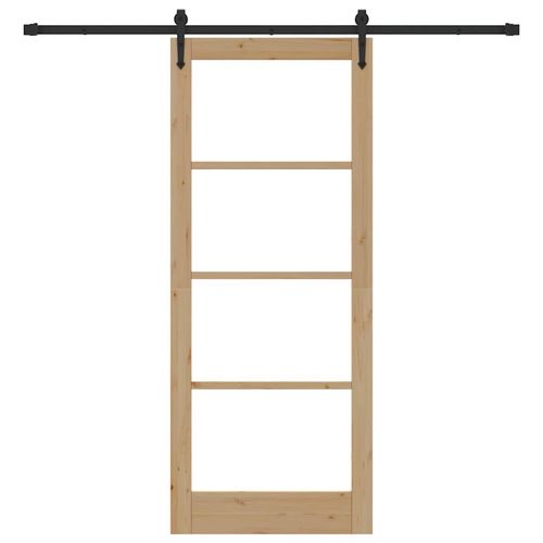 Drzwi Przesuwne ORKDAL Brązowy 86 x 211 cm Drewno i metal na Arena.pl