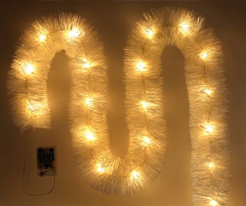 łańcuch led choinkowy biały na baterie świąteczny na choinkę 6 metrów na Arena.pl